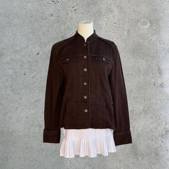 2000s Brown button-up jacket - Picture 4 of 6